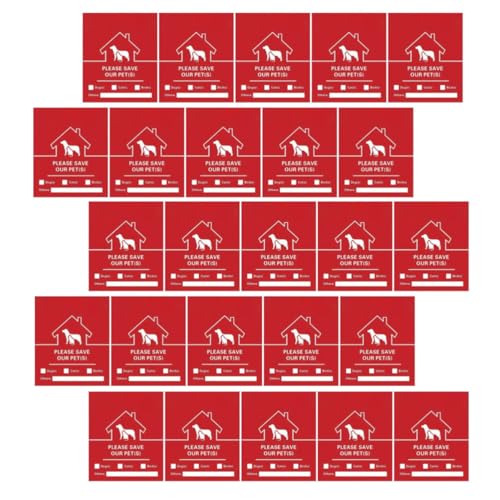 Genérico Pegatinas Varios estilos de Alerta de Emergencia para, Adhesivas y Autoadhesivas en Color Rojo, Instrucciones Claras y Fáciles de para Urgente Varios estilos