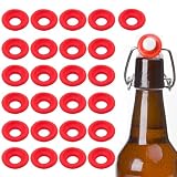 25 Pezzi Guarnizioni in Gomma Silicone, Guarnizioni Bottiglie Vetro, Rondelle di Tenuta a Prova di Perdite per Uso Sigillatura di Bottiglie di Soda Birra Fatta in Casa