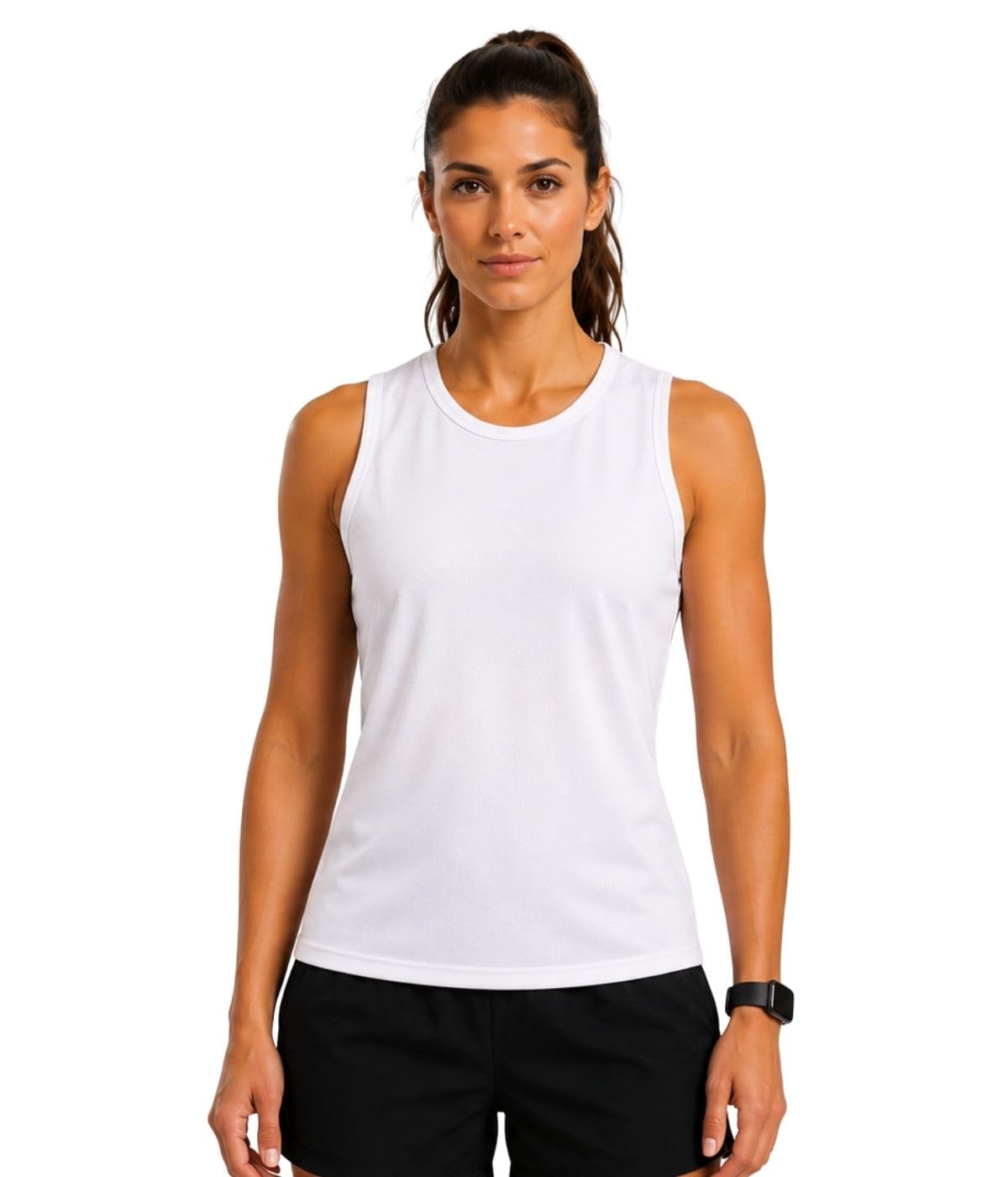 Sleeveless Round Neck Regular Length Tank Top for Women - Relaxed Fit, Soft and Breathable Polyester-picture-49