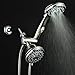 HotelSpa Designer Collection Ultra-Luxury 30-Setting 3-way Rain/Handheld Shower Head Combo by Top Brand Manufacturer - 2-tone Chrome/Brushed Nickel Finish