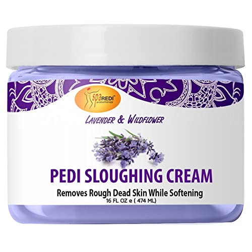 Spa Redi - Foot Cream, Sloughing Lotion, Lavender And Wildflower 16 Oz - Pedicure Massage Foot Care For Dry Cracked Feet, Scrub Gently, Exfoliating, Smooths And Eliminates Buildup Of Dead Skin #TOP13
