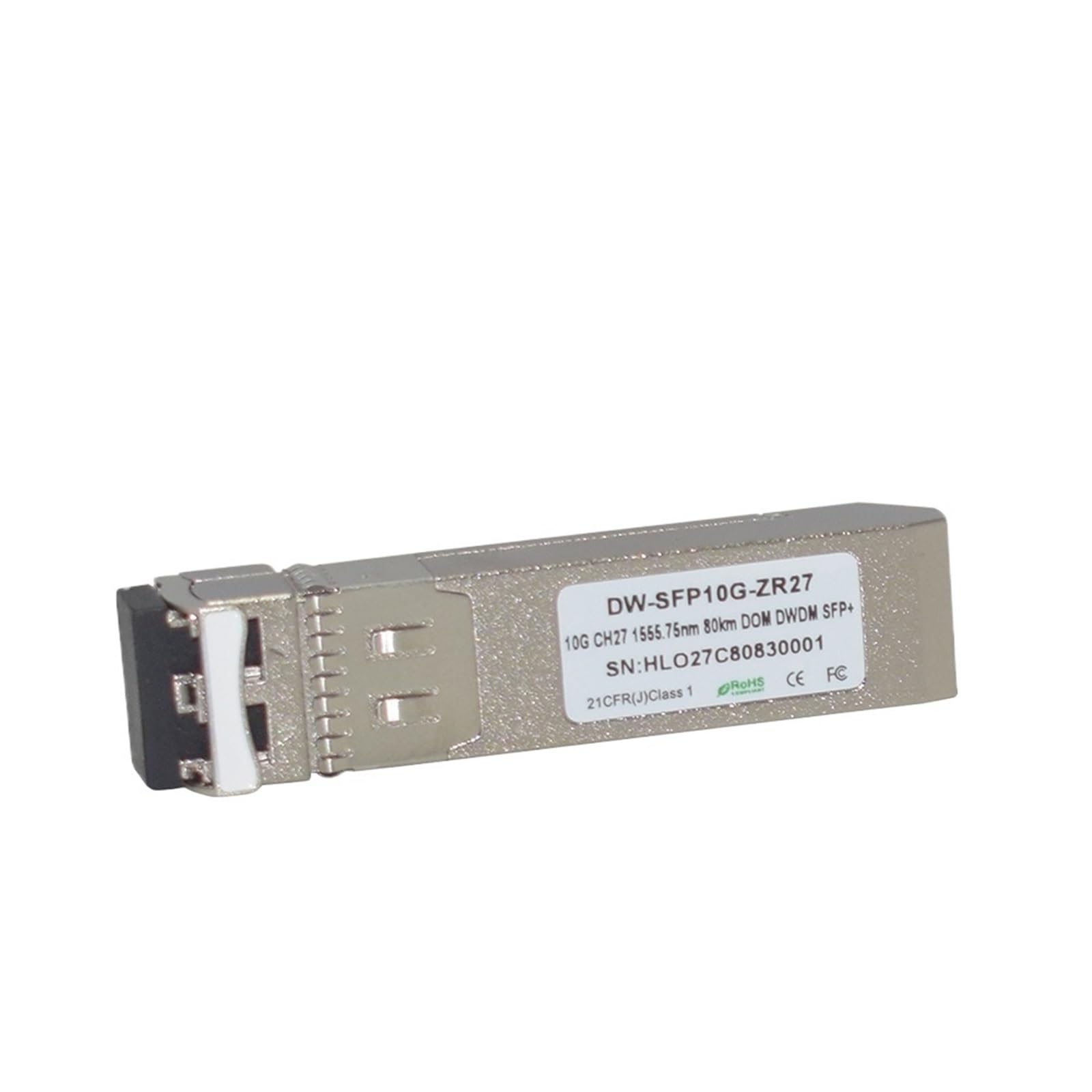 Émetteur-récepteur Optique DWDM 10G SFP+ 80KM CH27 1555.75nm