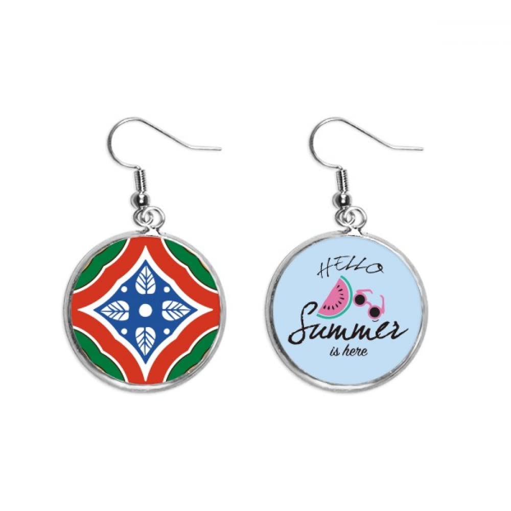 Pendientes de sandía estilo Talavera hechos a mano para lucir este verano 5