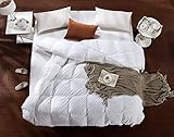 AIKOFUL Goose Down Comforter King Size,Solid White Duvet Insert,White Goose Down Comforter, 1200TC 700Fill Power Cotton Fabric, Double Edge Gray Piping …