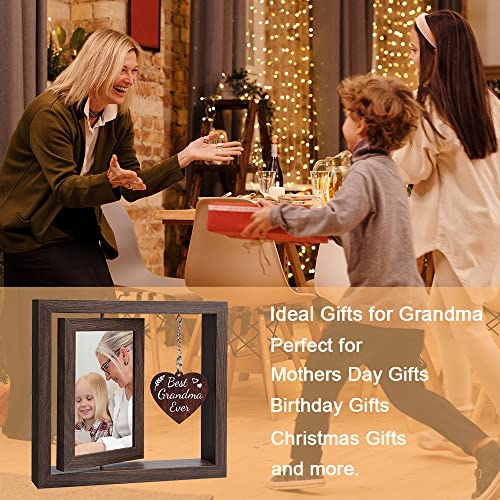 Mothers Day Gifts For Grandma, Best Grandma Gifts Picture Frame, Birthday Gifts For Grandma From Granddaughter Grandson, Nana Gifts Grandkids 4 X 6 Rotating Picture Frame, Thanksgiving Christmas Gifts For Grandma (Best Grandma Ever) #TOP3