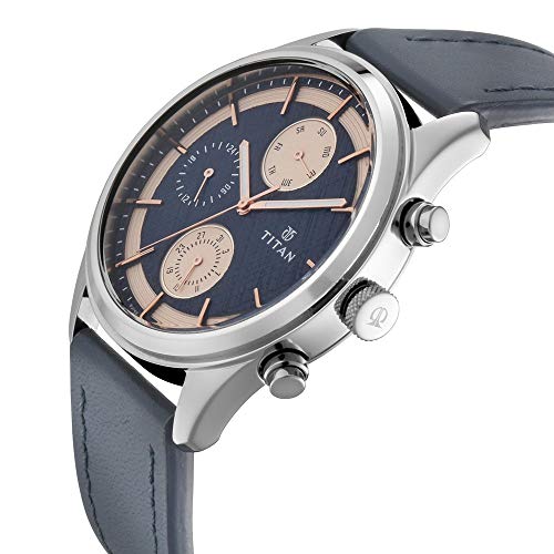 Image of Titan Neo Iv Analog Blue Dial Men's Watch -NM1805SL02 / NL1805SL02 /NP1805SL02