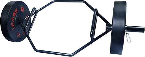 Miniatura 9 de Barra hexagonal olímpica, barra de trampa, peso muerto con funda de acero macizo, barra de pesas con gran capacidad de peso, barra de peso muerto