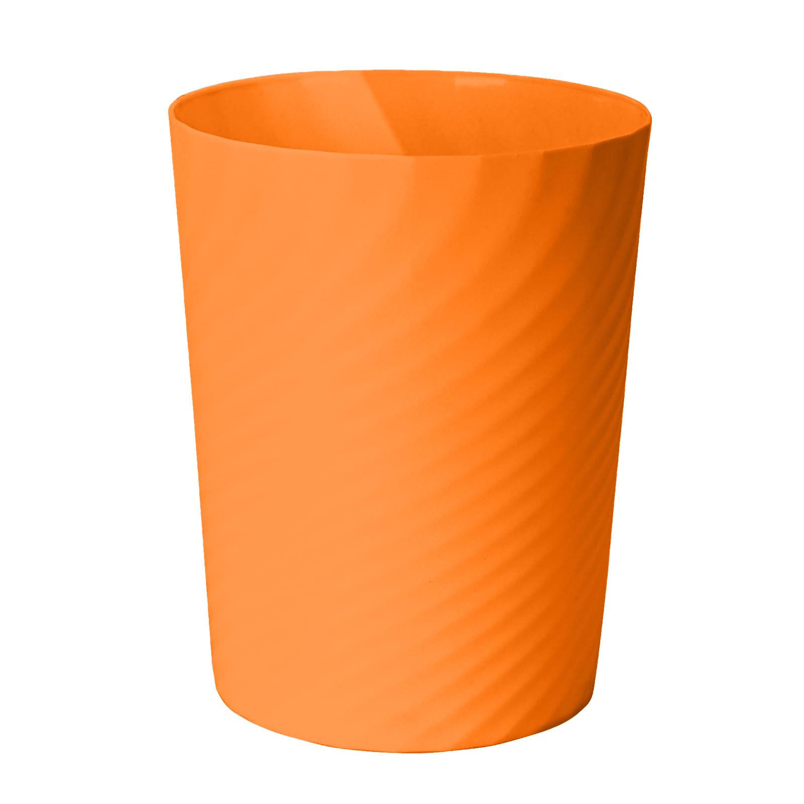 Small Trash Can - Plastic Waste basketbin for Office Home Bathroom Kitchen - 1 8 Gallon - Orange