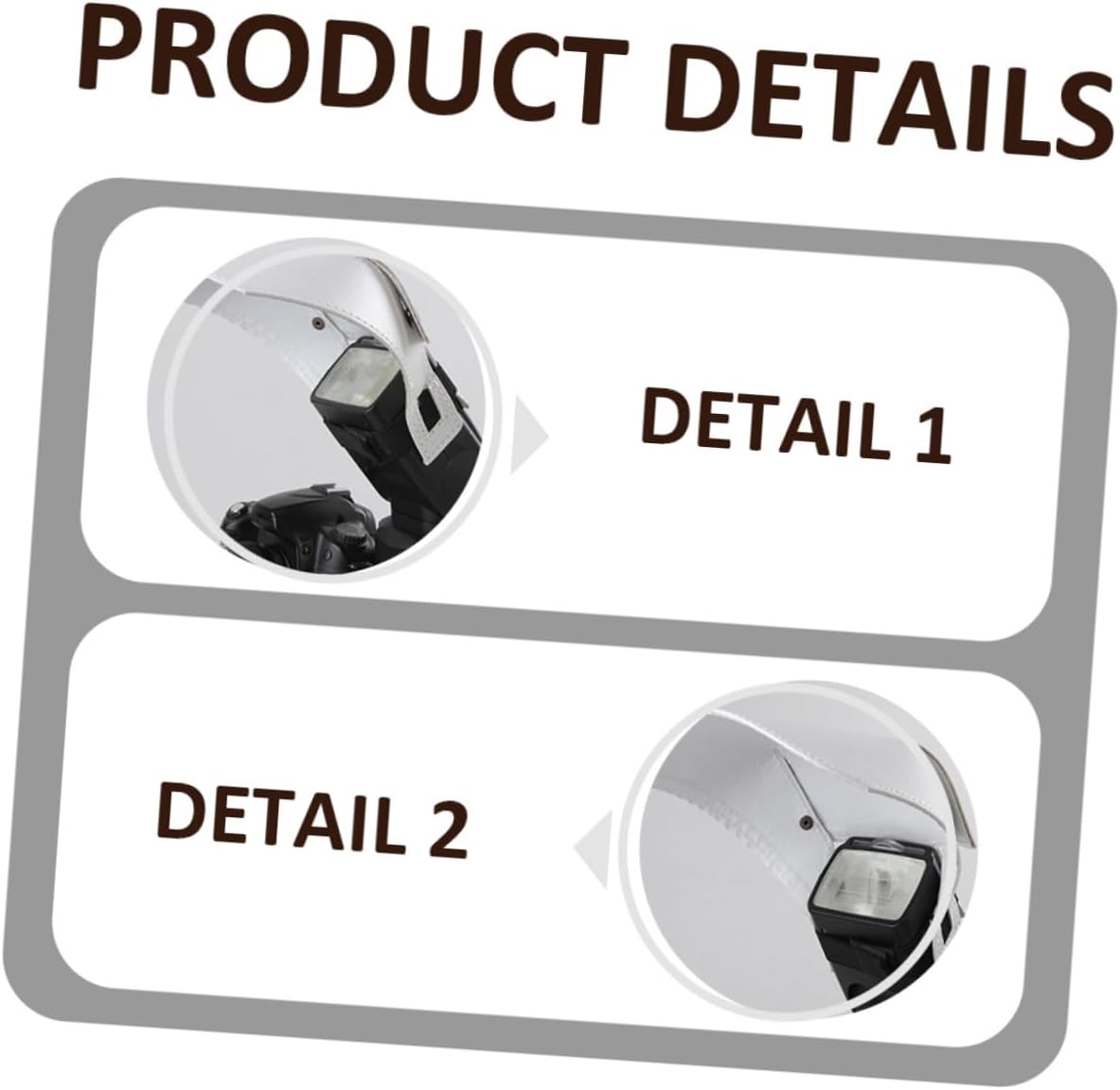 2Pcs Photography Reflector Light Diffuser Soft Light Reflector for Camera Flash Compact PU Material for Outdoor Softening Harsh Shadows