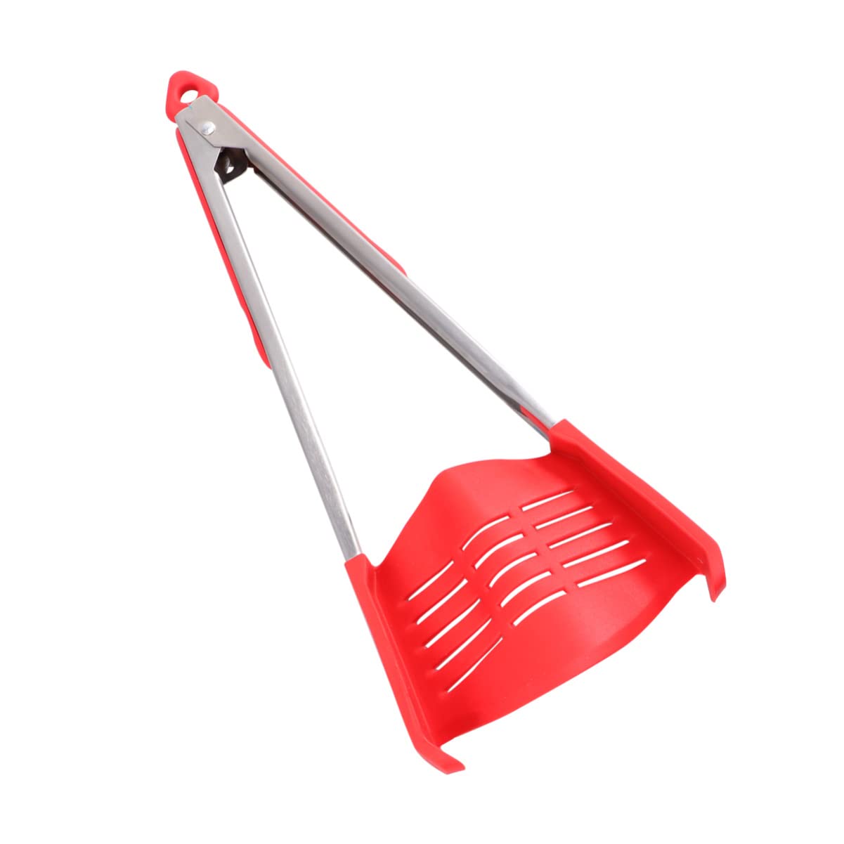 UPKOCHUPKOCH 2 in 1 Spatula and Tong, 10inch (26cm) Kitchen Spatula & Tongs Non-Stick, Heat Resistant, Stainless Steel Frame, Silicone & Dishwasher Safe