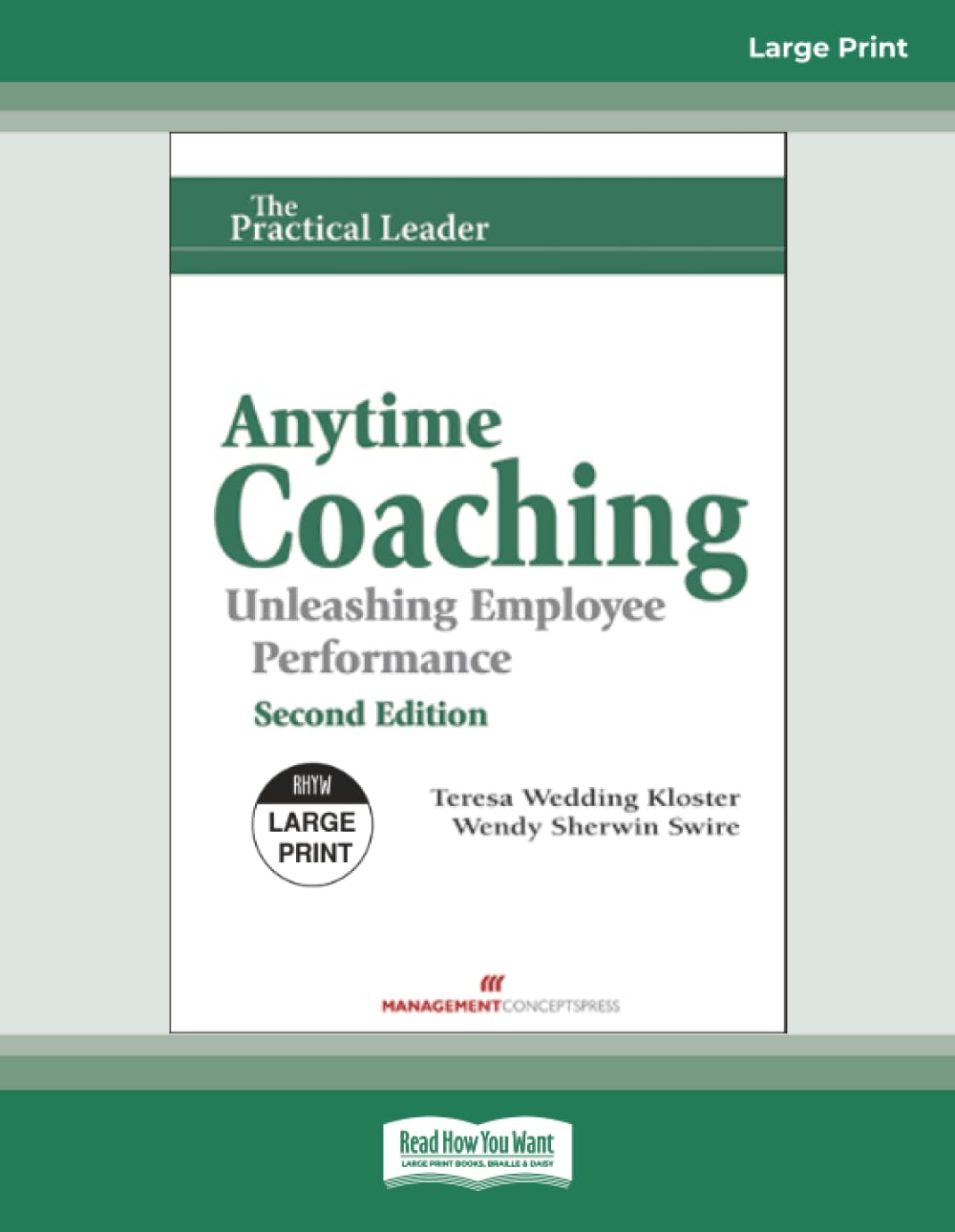 Anytime Coaching: Unleashing Employee Performance [Large Print]