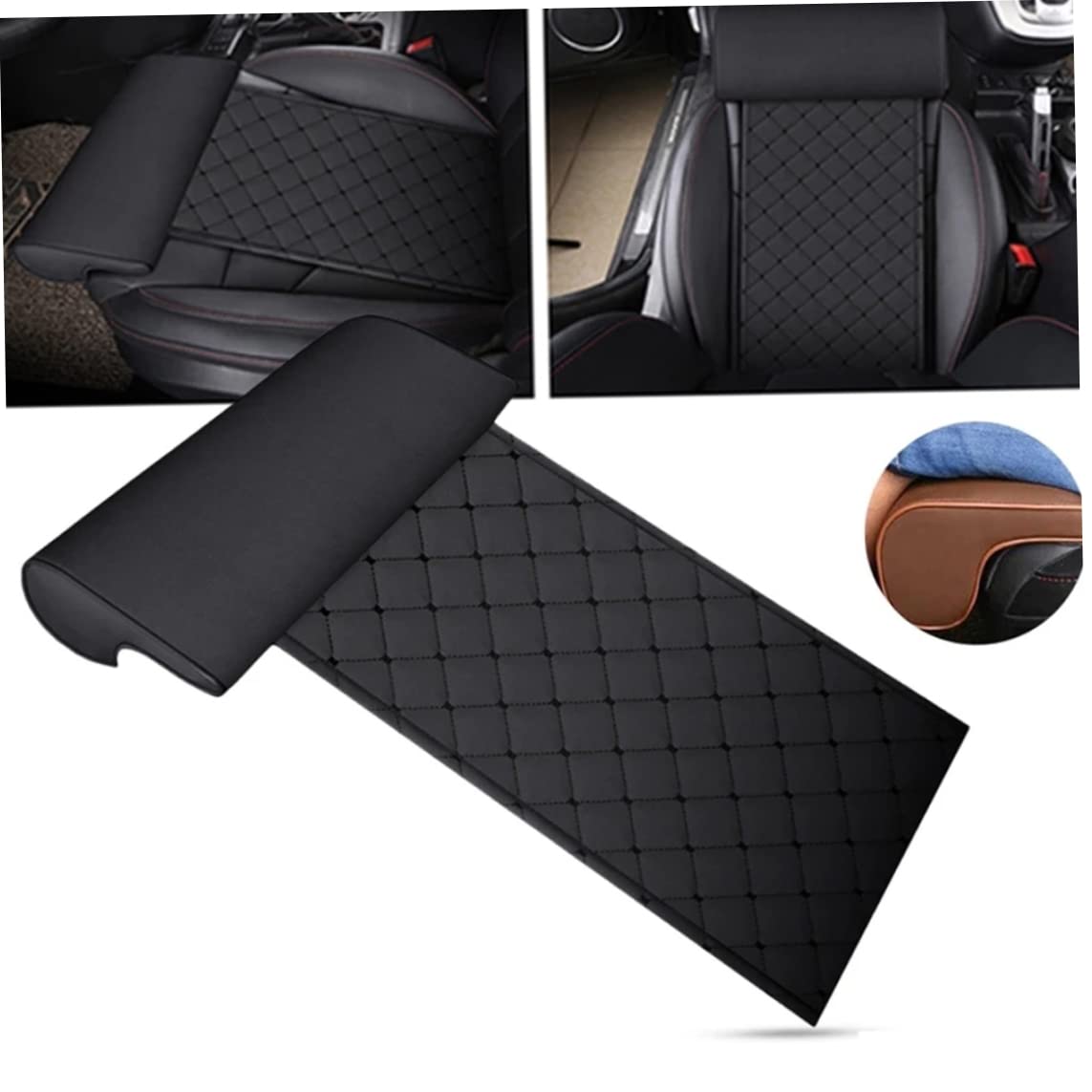 Coussin D'extension De Siège De Voiture Prolongateurs De Jambe De Chaise Protège-genoux En Cuir Coussin De Soutien De Jambe De Siège De Conducteur De Voiture Pour Maison De Bureau Conduite Coussin D'extension De Siège De Voiture Prolongateurs De Jambe De Chaise Protège-genoux En Cuir Coussin De Soutien De Jambe De Siège De Conducteur De Voiture Pour Maison De Bureau Conduite