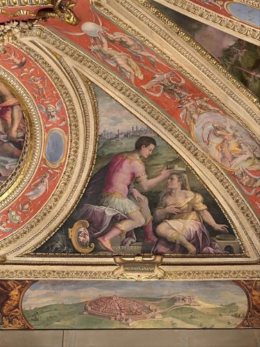 Cuadro Vasari Alegoría de Volterra pintura de lienzo vertical 60x90cm