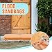 Wesnoy 6 Pcs Flood Barriers for Home PVC for Doors Garage Basement Doorway Driveway Water Barrier for Flooding Outdoor Sandbags Alternative Reusable Sandless Sand Bags,2 ft x 1 ft