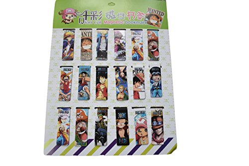 Fat-catz-copy-catz 2 x Neuheit Japanisches Anime One Piece Zoro Luffy Design Magnetisches Lesezeichen Seitenmarkierungen Cover