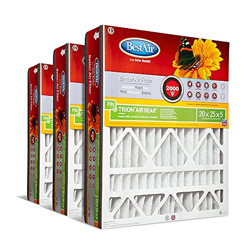 BestAir AB2025-11R AC Furnace Air Filter, 20
