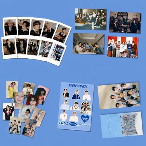 Image of Enhypen Poster Combo Pack of 4 Poster, 10 Photocards, 10 Photographs, 1 Sticker Sheet, 2 Photo Strips (All self Adhesive,120GSM)| Pinterest Wall Posters | K-Pop Posters| Enhypen All in One Combo Pack