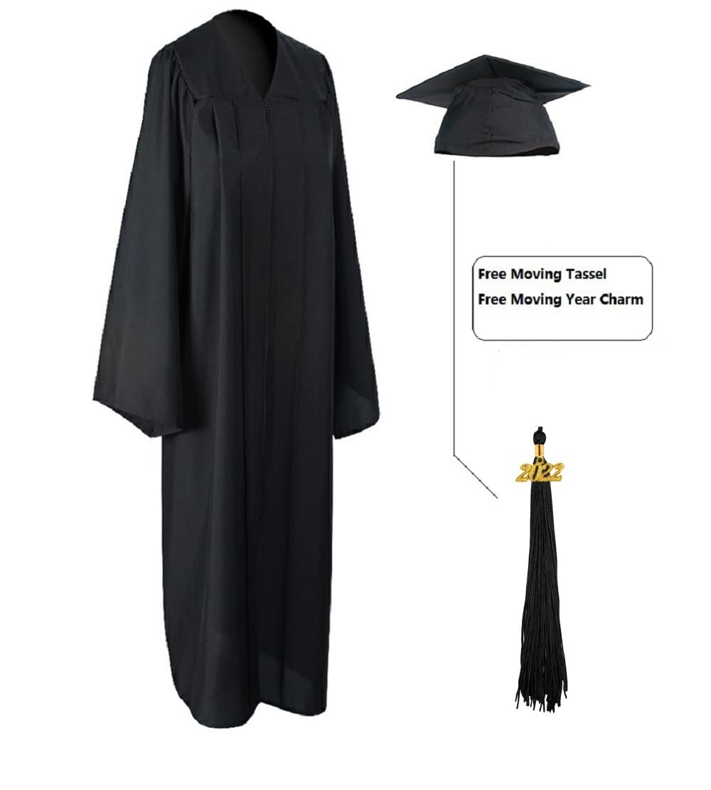 [2022+2023] HEPNA Matte Graduation Gown Cap Tassel Set,Uniforms