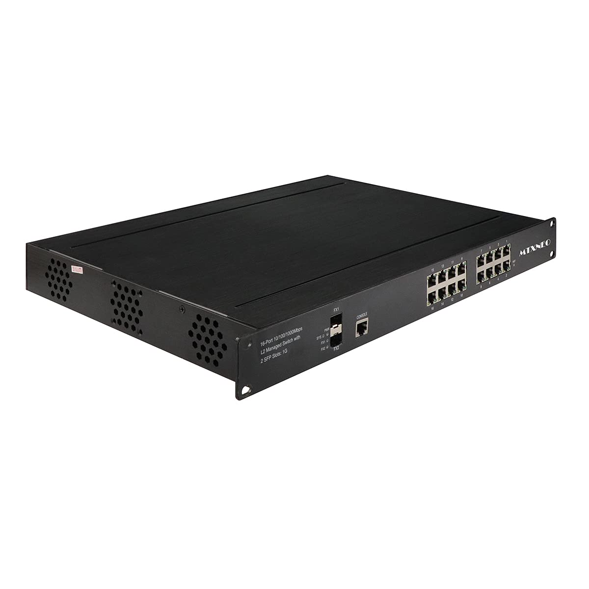 Switch Gigabit Ethernet géré 16 Ports avec 2 x SFP (Mini-GBIC) (Uplink) - Rack 1U de Bureau