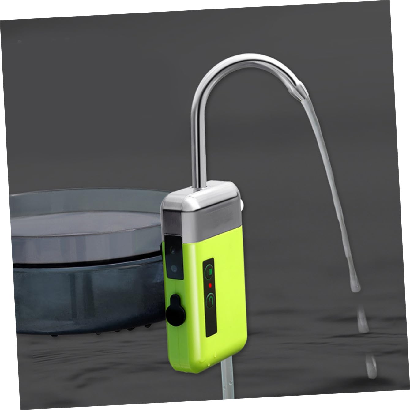 Wiederaufladbare Sauerstoffpumpe für Aquarien und Teiche 2000ma | USB Aufladung, 6l/min Förderleistung, 1, 8m Schlauchlänge, Grün aus Abs