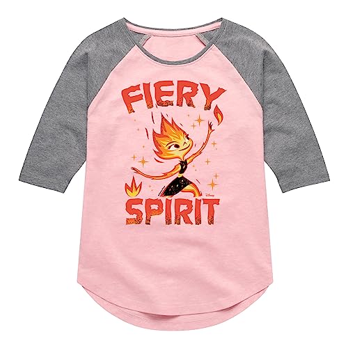 Disney Elemental - Fiery Spirit - Toddler & Youth Girls Raglan Graphic T-Shirt