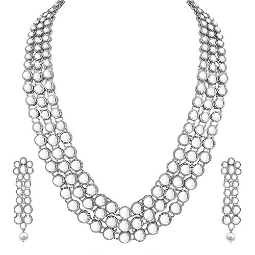 Image of Peora Anuskha Sharma Inspired Kundan Necklace & Jewelry Set Gift For Women