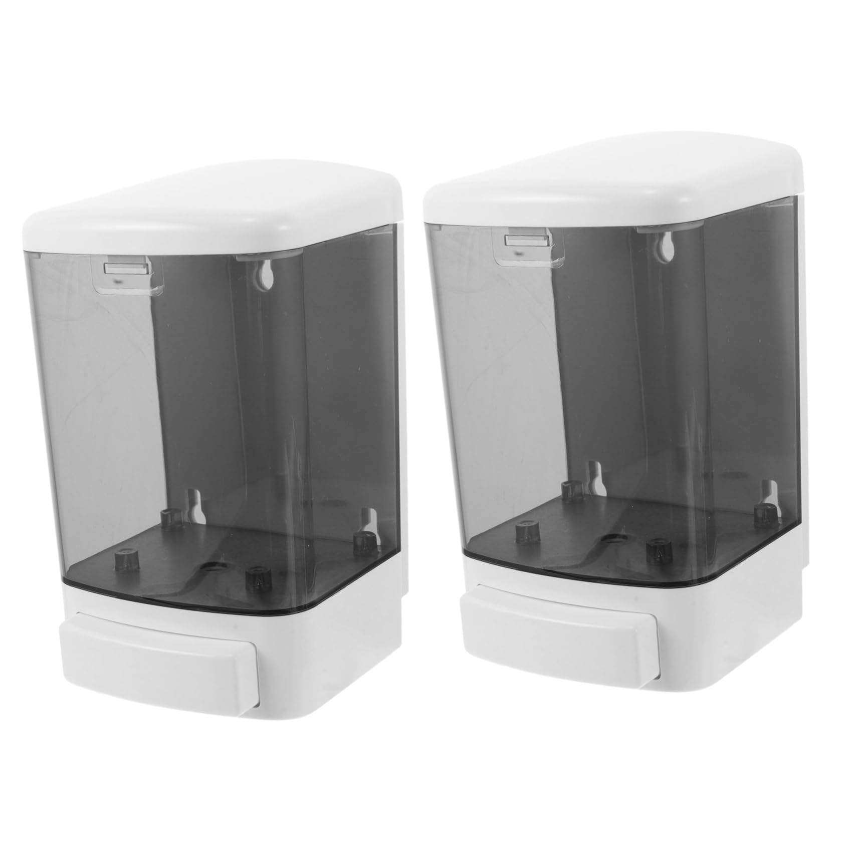 VICASKY Dispenser di Sapone Manuale da Parete 2 Pezzi Capacità 1000ml Grande per Bagno Cucina Materiale Resistente in Ps e Abs per Aree ad Alto Traffico