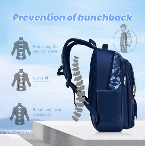 Backpack for Boys, Water Resistant Backpacks for School Kids Elementary Primary Book Bags With Laptop Compartment School Bag4