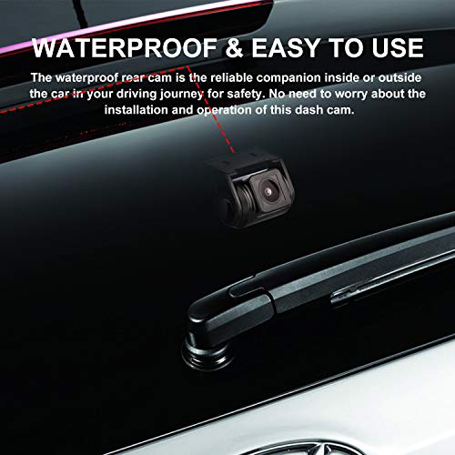 Dual Dash Cam GOODTS 1080P Full HD Dash Camera for Cars, Car Video Recorder with G-Sensor,Front and Rear Camera 170° Wide Angle, Motion Detection, Parking Mode, Loop Recording, Night Vision