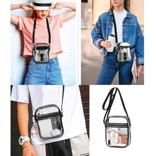 Clear Crossbody Bag, Stadium-Approved Clear Purse, Transparent Messenger Bag for Men and Women4