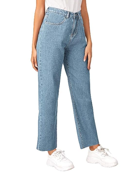 Image of Straight-fit Jeans for Women are a Versatile, Timeless Denim Style That Offers a Relaxed, consistent Width from The Hip to The Ankle.