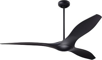 The Modern Fan Co. IC/Brisa DC 56 in. Matte Black Ceiling Fan with Remote Control, Large