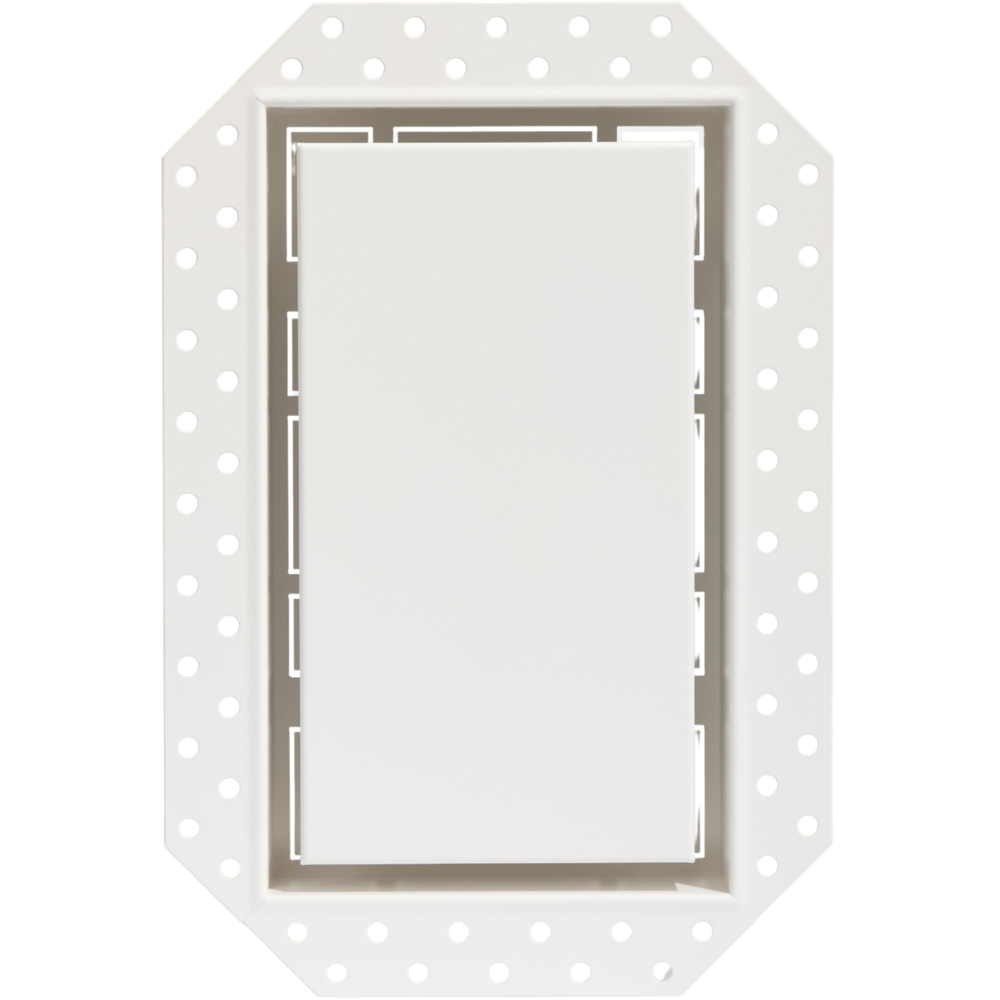 Fittes Drywall Pro Flush Wall Vent Cover 4x12 Inch, AC & Heat HVAC Wall and Ceiling Cover, Air Register, Luxe, Steel, White