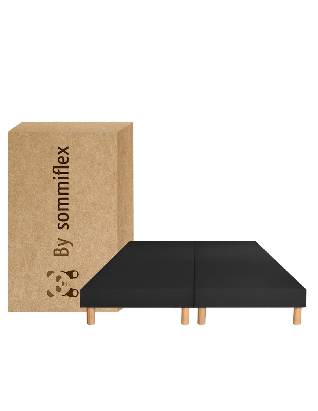 by sommiflex SOMMIER TAPISSIER Noir 100x200x2 (200x200) | Fabrication FRANÇAI