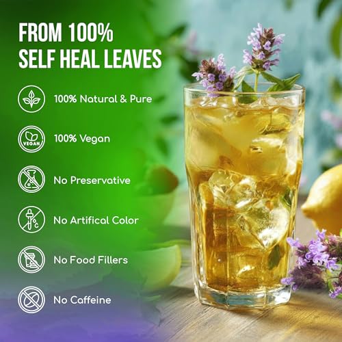 Image of FreshDrinkUS, Premium Self Heal Leaves Tea | 75 Tea Bags | Premium Dried Self Heal Herb for Herbal Tea - Naturally Caffeine-Free, Clean & Convenient Tea Bags. Sugar-Free. Vegan