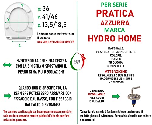 Copriwater Pratica Azzurra termoindurente bianco