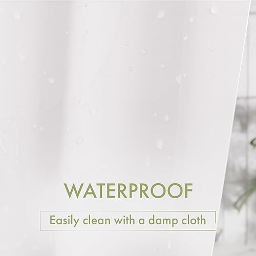 Miniatura 3 de AmazerBath - Forro ligero para cortina de ducha, forro de cortina de ducha 3G con imanes y 12 agujeros para ojales, forro de plástico fino