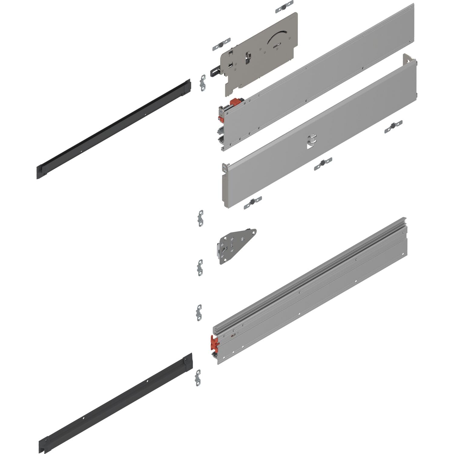 BlumRevego uno pocket rail set, length 450 mm, right