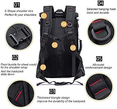 KAKA Travel Backpack, Carry On Backpack Durable Convertible Duffle Bag Fit for 15.6 Inch Laptop for Men and Women(Medium 35L)