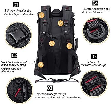 KAKA Travel Backpack, Carry On Backpack Durable Convertible Duffle Bag Fit for 15.6 Inch Laptop for Men and Women(Medium 35L)