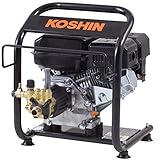 工進(KOSHIN) エンジン式 高圧 洗浄機 14MPa 据置タイプ JCE-1408U 自吸 水道直結 農機具 強力 洗浄 ブラック
