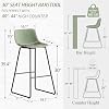 Set de 3 taburetes de bar para isla de cocina, sillas altas modernas para barra | Bases resistentes de 4 patas, reduce riesgo de vuelco, fácil ensamblaje, diseñadas para uso diario intenso, agrega un toque acogedor, ahorra espacio 4