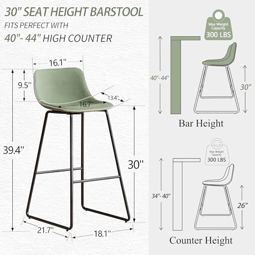 Image of Bar Stools Set of 3 for Kitchen Island, Modern Tall Bar Counter Chairs