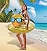 POZA Inflatable Duck Pool Float Tube- Heavy Duty Vinyl UV Resistant Confetti Pool Duck Floatie, Animal Pool Float Swim Ring Pool Inflatables for Kids and Adults for Beach, Party, Vacation - Gold