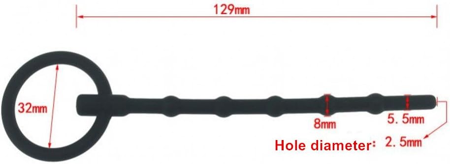 Silicone Hollow Urethral Sounding,Male Urethral Dilator Penis Urethral Sounds Plug (A)