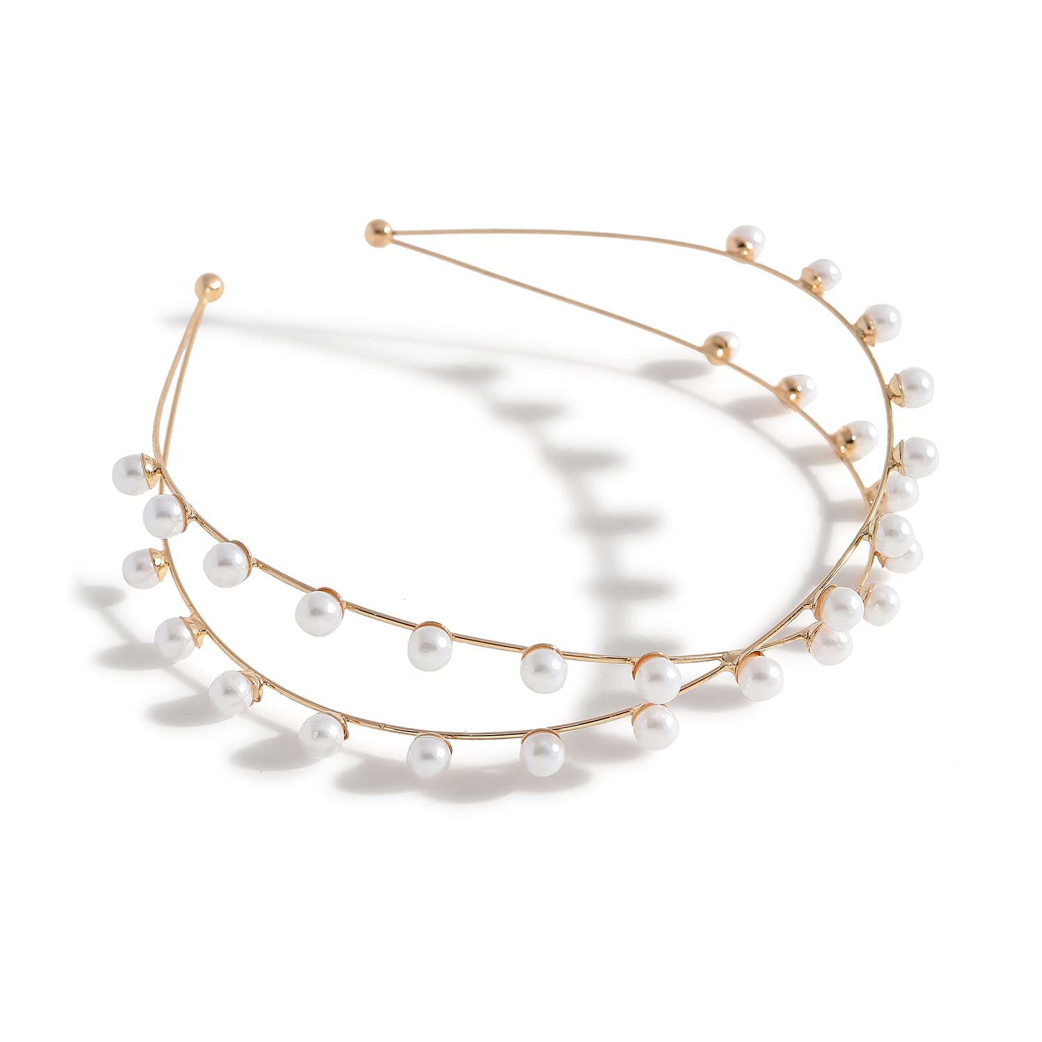 sohi Gold plated Hair band for Women and Girls |Pearl Head band | Head Jewellery for women | Hair belt for girls | Fancy hair band | Hair Accessories for brides | Stylish & Trendy-picture-18
