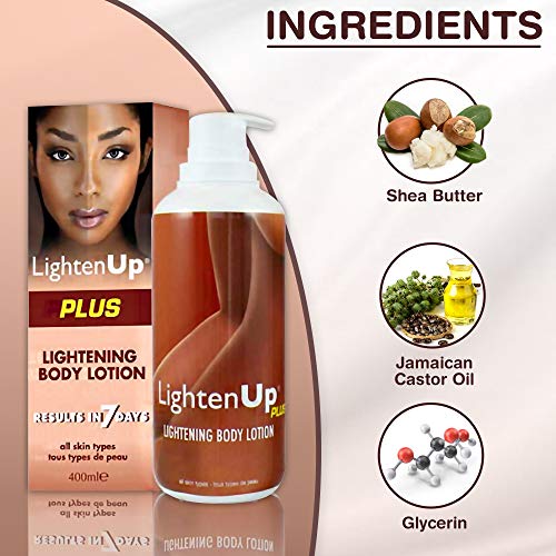 LightenUp-Skin-Lightening-Lotion-135-Fl-oz-400ml-Hyperpigmentation-Treatment-Fade-Dark-Spot-on-Body-Knees-Elbows-Hands-Underarms-with-Jamaican-Castor-Oil-and-Shea-Butter