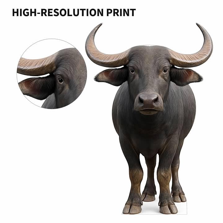 Image of Buffalo 3FT Life Size Cardboard Cutout - A Fun Animal Standup for Photo Booths, Birthday Parties, and Events