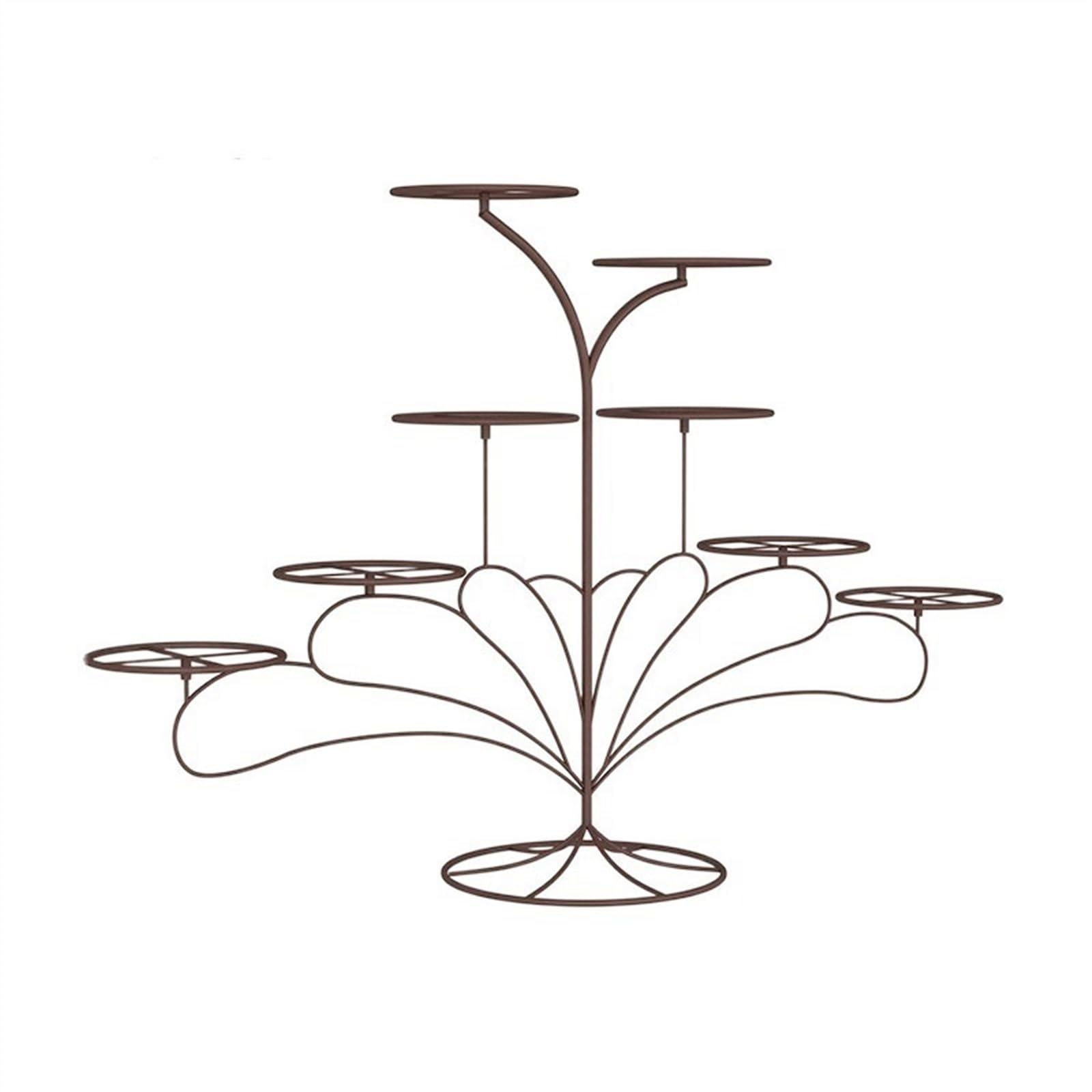 Bx9rE7tK3g Cake Stand European Style Eight Layer Cake Rack, Wedding Party Decoration, Multi-layer Dessert Display Cake Display Stand(Bruin)