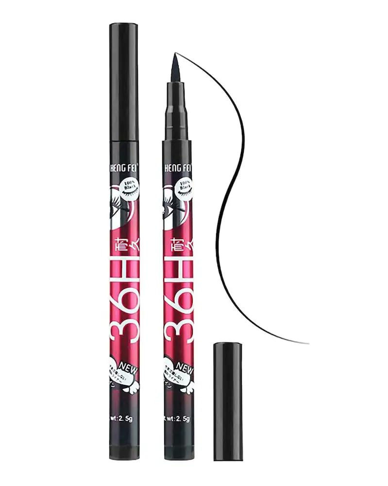 Huda Insta Beauty 36 Hour Water Proof Smudge Proof Long Lasting Liquid Sketch Eye Liner (Pack of 2)-image-37
